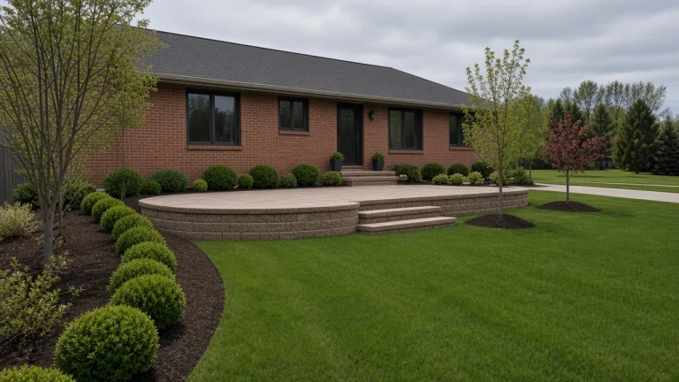 Patio and retaining wall designed as one Cedar Falls outdoor room