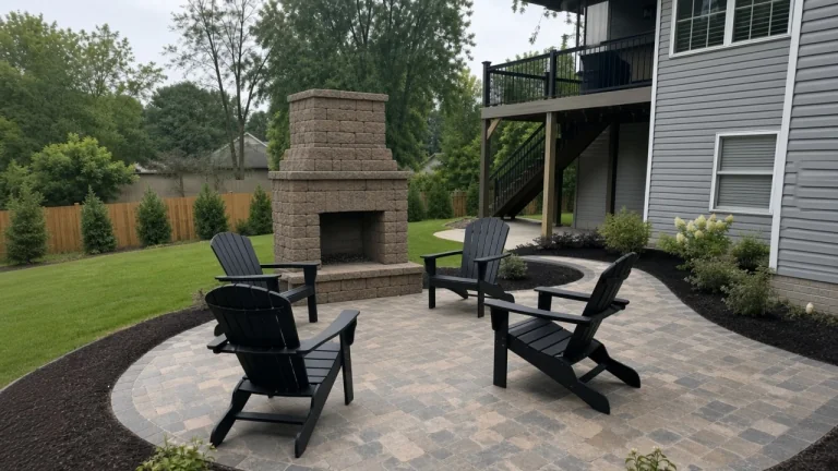 Patio fire pit and seating area for Cedar Falls outdoor entertaining