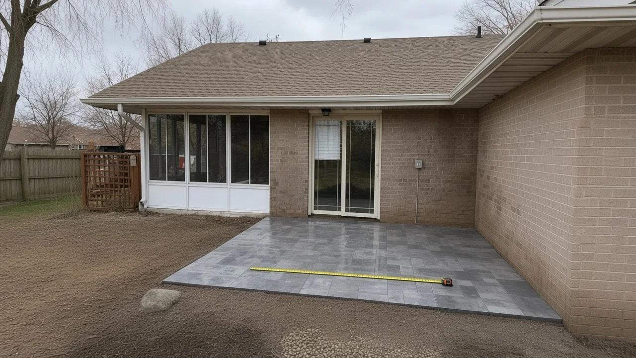 Finished paver patio installation used for patio planning in Cedar Falls