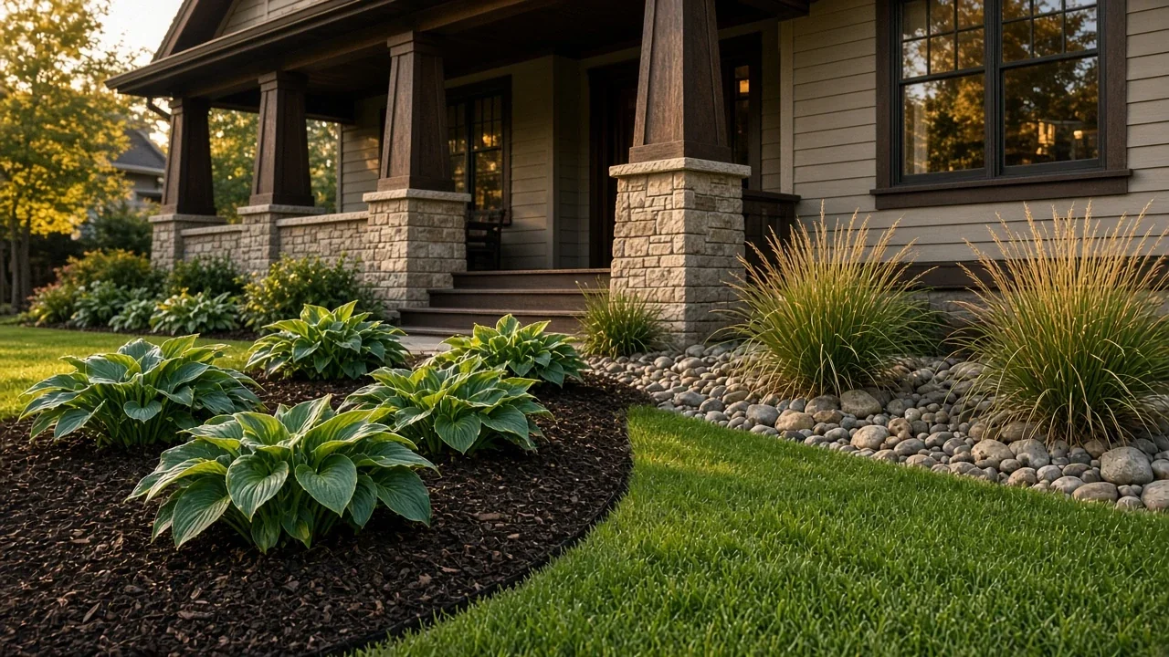 Mulch vs Rock Landscaping in Cedar Falls, Iowa