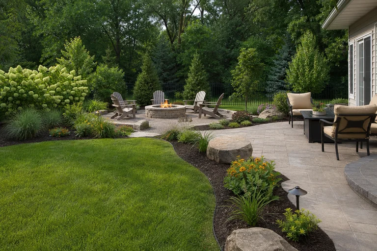 Complete residential backyard landscaping