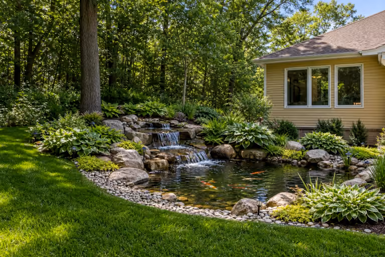 Custom water feature installation