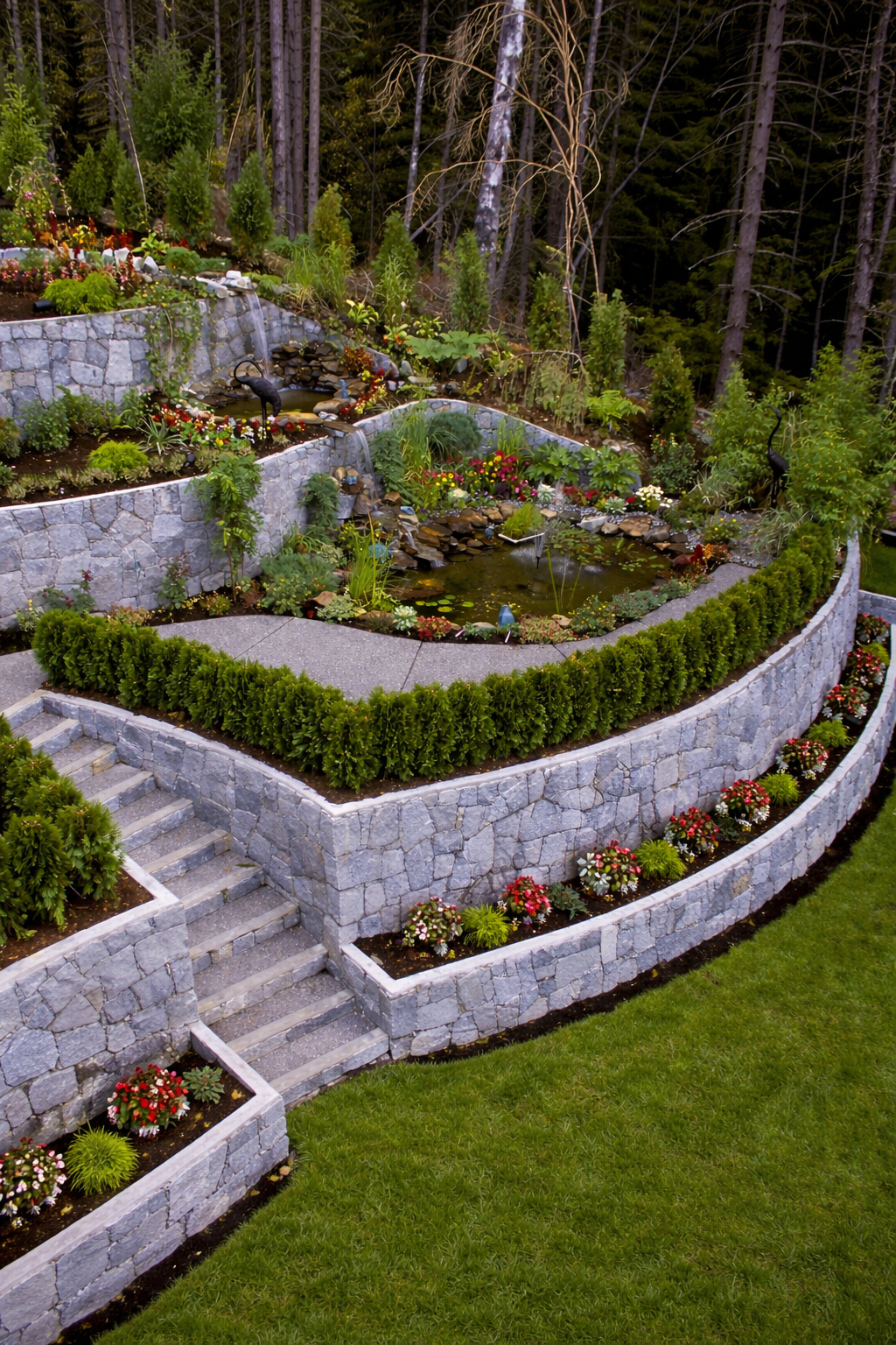 Landscaping, retaining wall, patio, and lawn care services in Cedar Falls