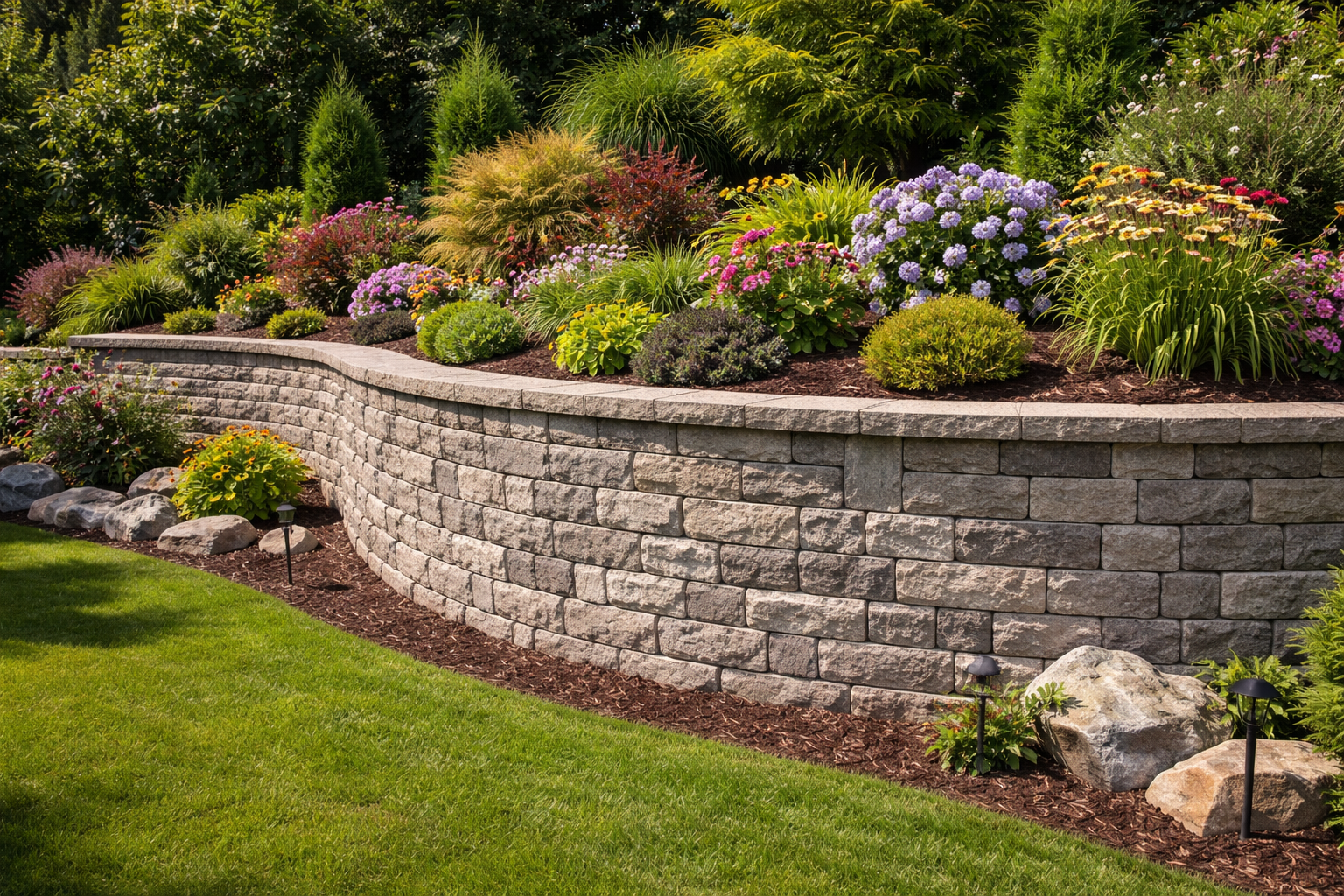 retaining wall in cedar falls