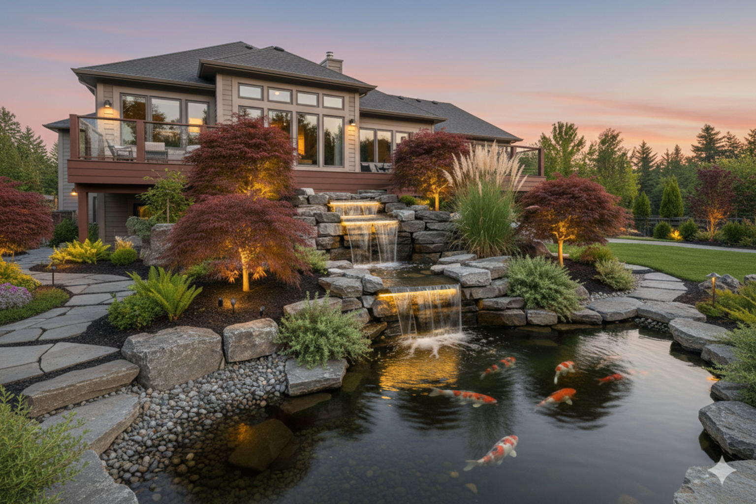 water feature in cedar falls