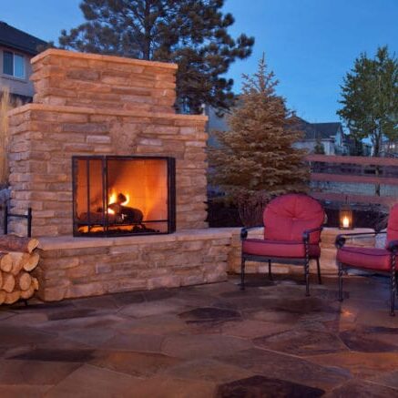 Patio in Cedar Falls, Iowa, designed for outdoor relaxation and entertainment.